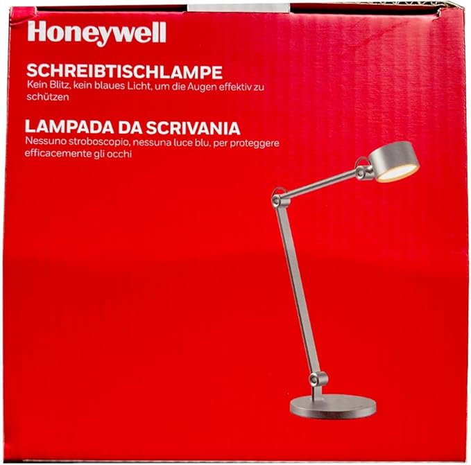Honeywell LED Desk Lamp, 01A Sunturalux Desk Light for Home Office, 4000K Dimmable Eye Caring Natural Light Architect Lamp with Metal Swing Arm Lamp for Desk Craft Reading-DeskLoop Office
