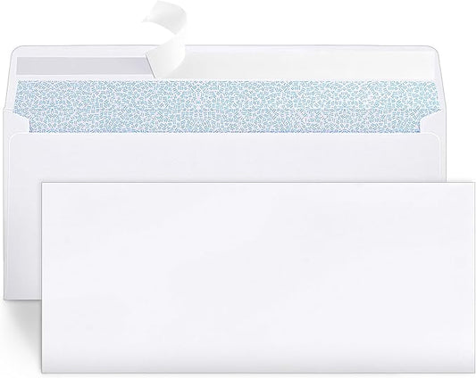 Joyberg 72 Packs #10 Envelopes, Business Envelopes, Envelopes Self Seal, Security Envelopes, Peel and Seal Closure, Size 4-1/8 X 9-1/2 Inches, White, 26LB-DeskLoop Office