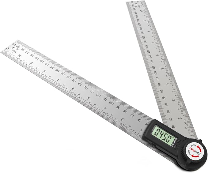 GemRed 82305 Digital Angle Finder Protractor (Stainless steel 300mm)-DeskLoop Office