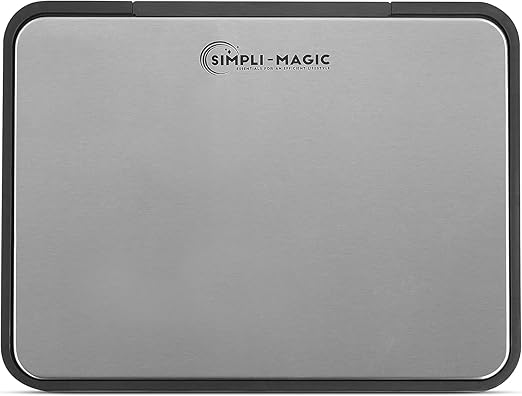 SIMPLI-MAGIC 50 Liter / 13.2 Gallon Soft-Close, Smudge Resistant Trash Can with Foot Pedal and Built in Filter- Stainless Steel, Sleek Finish-DeskLoop Office