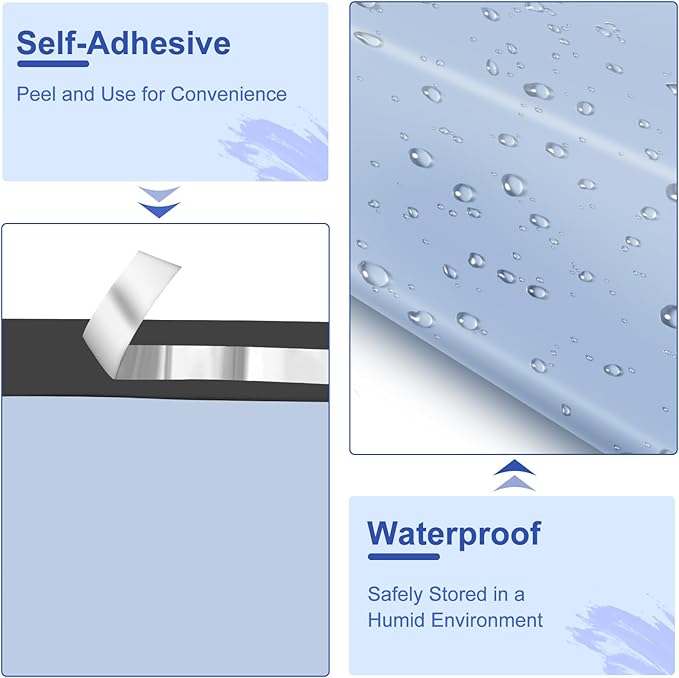 Poly Mailers 14.5x19, Large Poly Mailers 100 Pack, Shipping Mailers with Self Seal Adhesive, Waterproof and Tear-Proof Mailers Poly Bags for Small Business (Light Blue)-DeskLoop Office