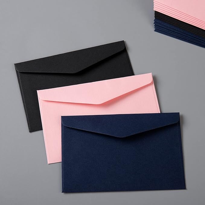 120 Pack Mini Envelopes Small Envelopes Self-Adhesive Kraft Paper Tiny Pockets for Business Cards Christmas Holiday Small Gift Cards Invitations Cards(4.13"×2.76") (Navy Blue)