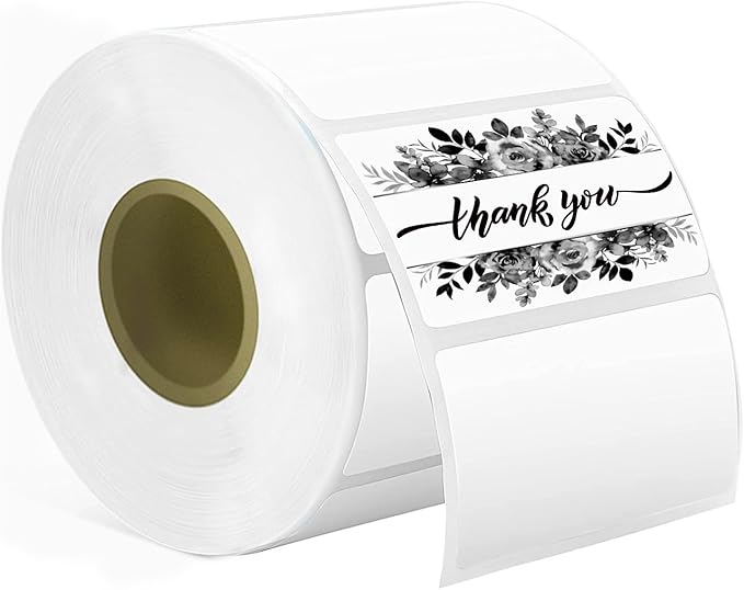 Phomemo 1.25x2.25” White Direct Thermal Label for Address, Self-Adhesive Thermal Stickers Labels, Printer Label for Address, Logo, Shipping, Barcodes, QR Code (1000 Labels/Roll,1 Roll-DeskLoop Office