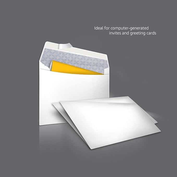 Amazon Basics Security Self-Seal Mailing Envelope, White, 6 3/4, 100-Pack-DeskLoop Office
