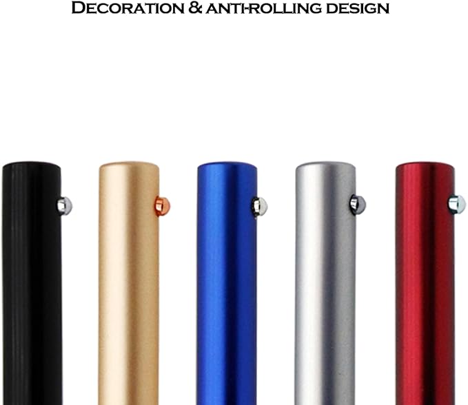 DUNBONG Retractable Metal Gel Pen, 0.5mm Medium Point Ballpoint Pens, Black Gel Ink (Blue)-DeskLoop Office