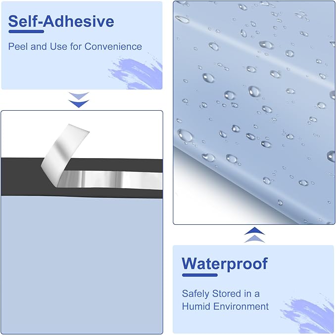 120PC Poly Mailers 6x9 Inch Light Blue Mailing Envelopes Bags Shipping Bags with Self Adhesive Waterproof and Tear-Proof Postal Bags-DeskLoop Office