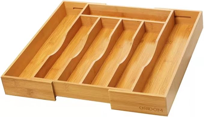 oridom Expandable Bamboo Kitchen Drawer Organizer - Image 9