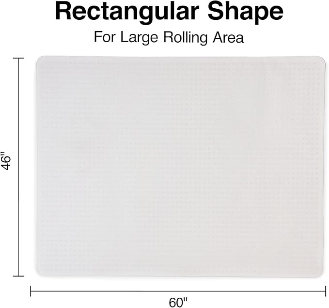 Staples Office Chair Mat, Medium-Pile Carpets, 60 x 46 Inch, Smooth Glide - Image 5