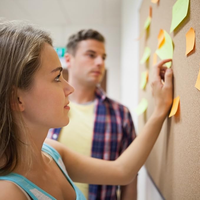 Lockways Large 60" x 36" Large Cork Board Bulletin Board, Framed CorkBoard, Wall-Mounted Notice Message Pin Board, Silver Aluminium Framed-DeskLoop Office