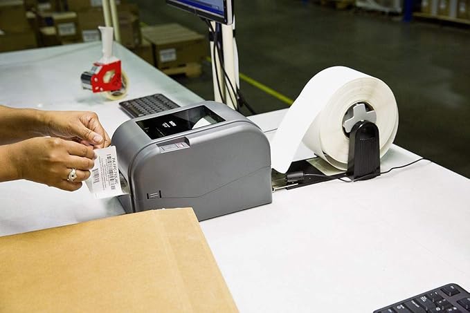 Brother TD-4420TN 4-inch Thermal Transfer Desktop Network Barcode and Label Printer, for Long Term Durable Labels and Barcodes, 203 dpi, 6 IPS, Standard USB 2.0, Serial, Ethernet LAN-DeskLoop Office