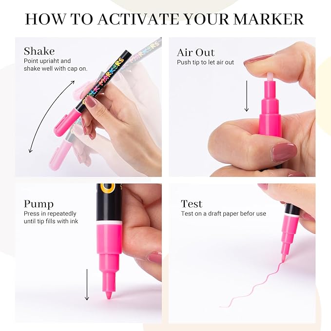 KERIFI Liquid Chalk Markers Fine Tip 1.0 mm, 12 Colors Wet Erase Makers for Chalkboard Calendar, Erasable Chalk Pens for Chalkboard, Blackboard, Bistro, Menu, Glass, Wedding Signs, 45 Labels Included-DeskLoop Office