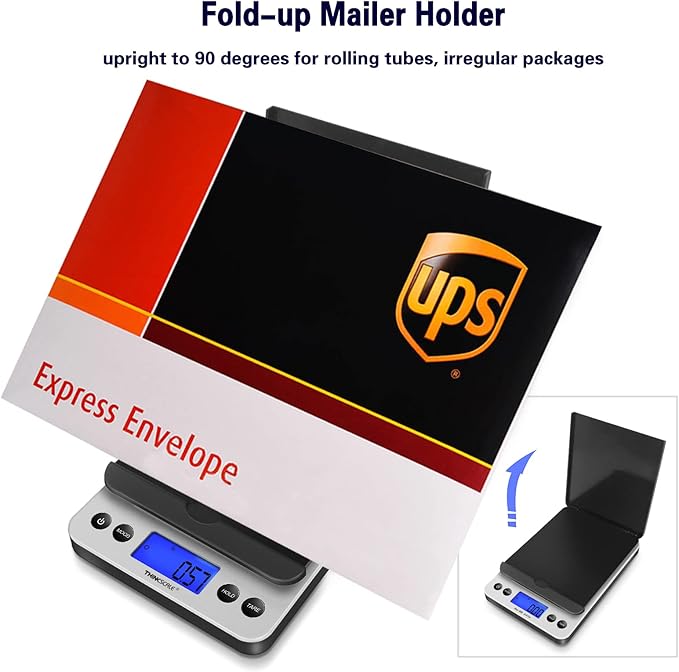 THINKSCALE Shipping Scale, 86lb Postal Scale with Hold and Tear Function, 5 Units, Auto-Off, Postage Scale for Packages Mailing Small Business, AC Adapter & Battery Included-DeskLoop Office