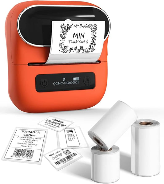 Phomemo M220 Label Maker, Bluetooth Thermal Label Printer for Barcode, Address, Labeling, Mailing, File Folder Label, 3 Inch Label Maker Machine Support Smartphone, Tablet&PC, with 3 Rolls of Labels-DeskLoop Office