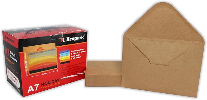 Xxcxpark 100 Qty 5.25 x 7.25 inches Printable A7 Invitation Envelopes & 100 Qty - Image 8