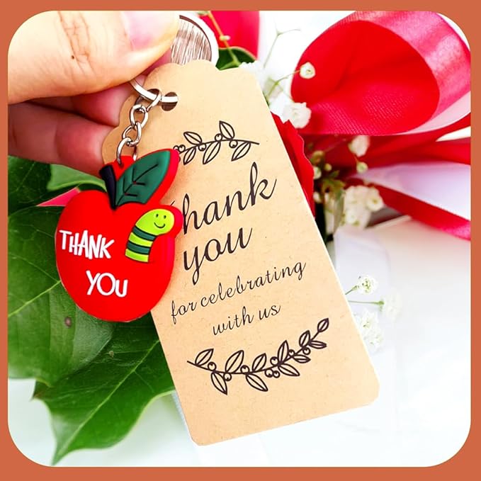 74 Set Student Gift Set 6 in 1 Multicoloured Ballpoint Pen Thank You Card Batch Keychain Inspirational Stickers Teacher Gifts for Classroom Birthday Party Supplies-DeskLoop Office