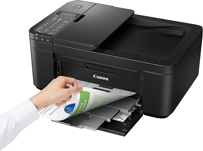 Canon PIXMA TR4720 All-in-One Wireless Printer with Auto Document Feeder, Mobile Printing, Copy, Fax and Scanner Black 5074C002 Bundle with DGE USB Connection Cable + Small Business Software Kit-DeskLoop Office