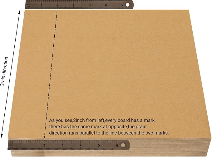 25 Pcs Book Board, Binder Board, Cover Board, Heavy Duty Chipboard for Book Binding, DIY Cardboard (Brown, 12 x 12 Inch 80PT)-DeskLoop Office