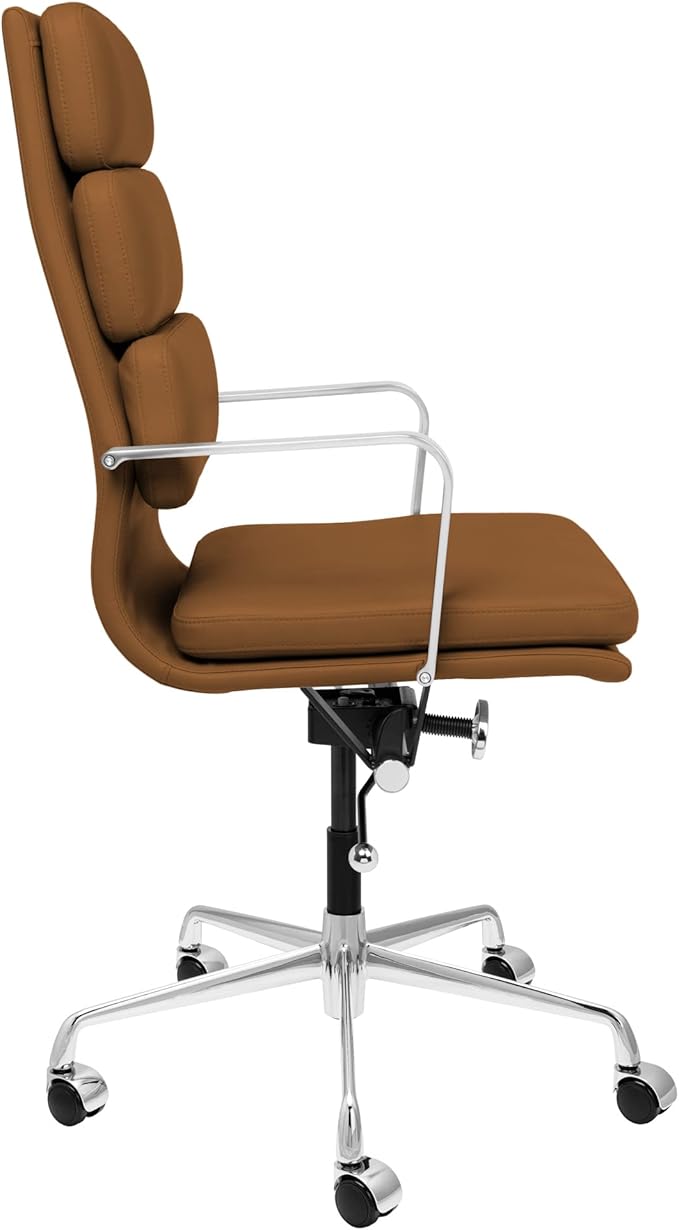 Laura Davidson Furniture SOHO II Tall Back Padded Management Chair (Brown)-DeskLoop Office