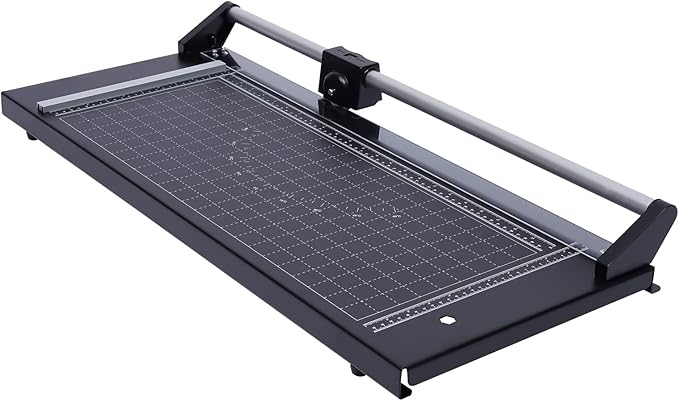 24Inch Rotary Trimmer Paper Cutter,Manual Precision Paper Cutters Trimmers Photo Paper Cutter with Automatic Paper Weighting,Self-Sharpening for Craft Paper, Card Stock and Office Paper-DeskLoop Office