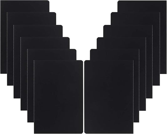 12 Pack College Ruled Notebook Journals Bulk, Lined Paper, 60 Page, 5.5x8.3 inch, A5, Travel Journal Set for Travelers, Students, Church, Office, Writing Diary Subject Notebooks Planner, Black-DeskLoop Office