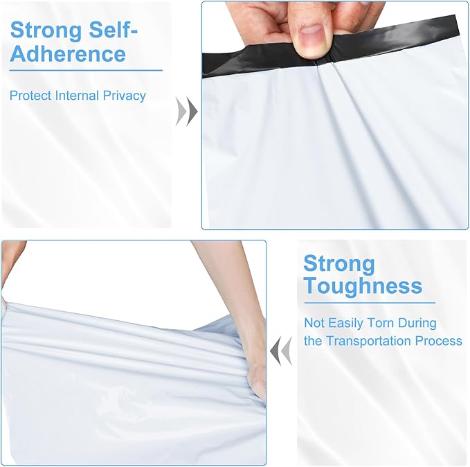 Large Poly Mailers 24x24 Inch 50 Pcs, Extra Large Shipping Bags for Clothing with Self-Sealing Tear-Resistant, Waterproof Poly Bags, Mailing Envelopes for Small Business (White)-DeskLoop Office