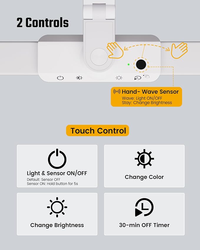 SUPERDANNY LED Desk Lamp with Power Strip - Image 7