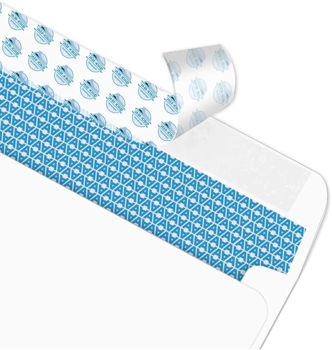 Aimoh #10 Security Self Seal Envelopes – 200 Qty |No Window, EnveGuard, 4⅛ x 9½", White, 24 LB, 200 Count (34100-2)-DeskLoop Office