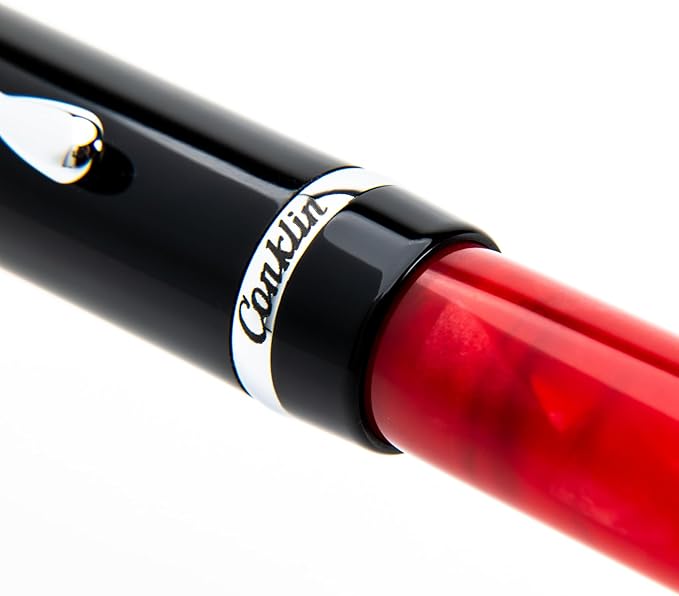 Conklin Duragraph Fountain Pen Red Nights - Fine Nib, Luxury Writing Instrument with Bold Red Finish-DeskLoop Office