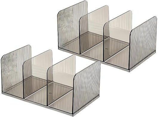 Acrylic Desk File Organizer,Office desktop Folder Mail Organizer,Letter Book record Magazine Holder (gray 2 Pack)-DeskLoop Office