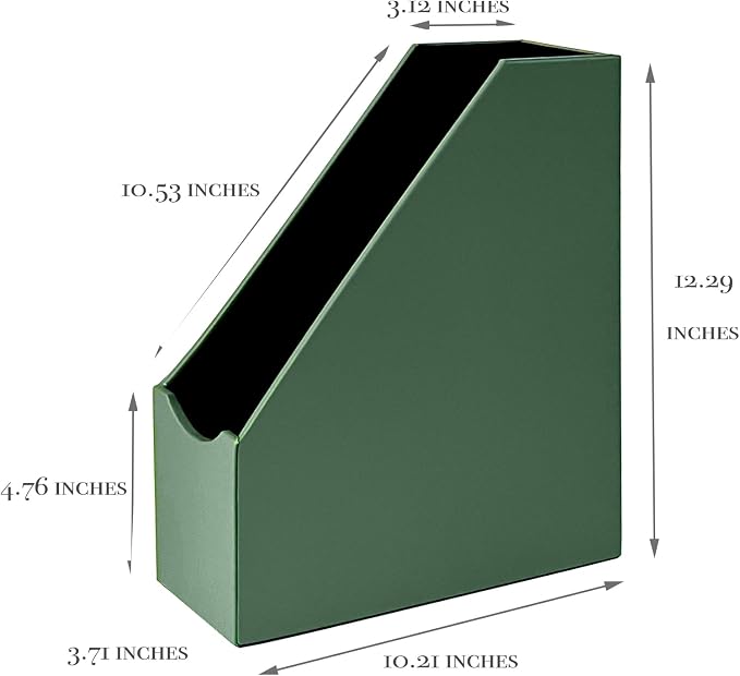 UnionBasic Magazine File Holder, Leatherette Desktop Document Organizer - Image 9