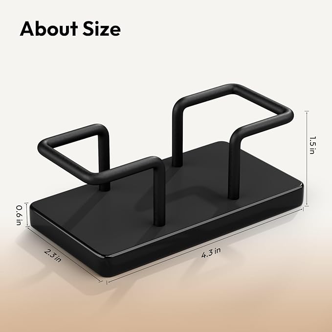 NIUBEE Acrylic Business Card Holder: Metal Business Card Display Stand for Desk - Frosted Gift Card Organizer for Office, Reception, Desktop (Black) - 2pack-DeskLoop Office