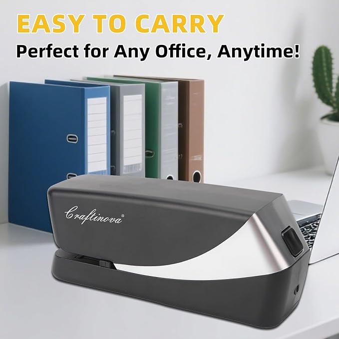 Electric Stapler, Automatic Stapler, Include 2000 Staples and 1 Staple Remover, Heavy Duty, Store 210 Staples,AC or Battery Powered, 25 Sheet Capacity.-DeskLoop Office