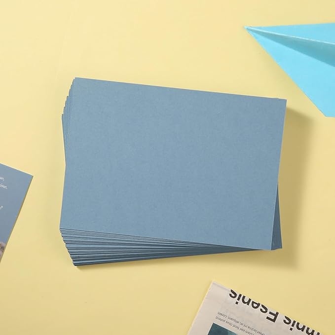 50 Sheets Blank Cardstock Paper 250 GSM Thick Heavy Cards Stock for DIY Art Projects, Card Making, Postcards, Greeting Cards, Birthday Party, Wedding Invitations (Dusty-Blue, 4x6 inches)-DeskLoop Office