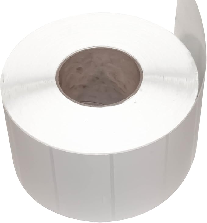 Compulabel 620460 Thermal Transfer Shipping Labels, 4 inch x 2 inch, White, Permanent Adhesive, Perforations Between Labels, 2900 Per Roll, 4 Rolls-DeskLoop Office