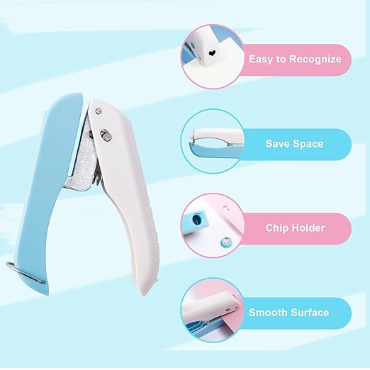 UCEC Heart Hole Punch Single Small Hole Puncher, 1/4in Mini Hole Punch Handheld Hole Paper Punch Puncher for Craft Paper Tags Clothing Ticket DIY Scrapbook Tool-DeskLoop Office