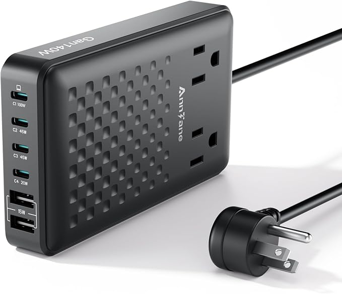 Charging Station 140W USB C Charger Block, Upgraded GaN III 8-in-1 Fast Charging Station Hub,PD 100W Laptop Charger Adapter Compatible with Compatible with MacBook Air/Pro,iPhone16/15,Galaxy S24 etc-DeskLoop Office