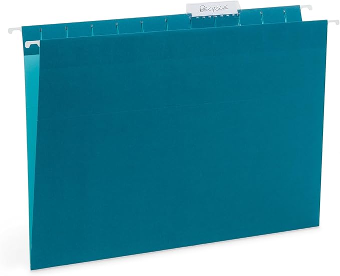 Blue Summit Supplies 25 Jewel Tone Hanging File Folders Letter Size with Tabs, Reinforced Hanging File Folders Jewel Tone, Includes Plastic Tabs and Inserts-DeskLoop Office