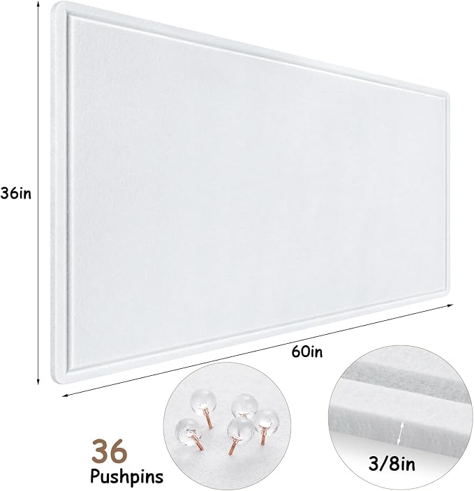 Large Bulletin Board, Foldable 60x36 Inches Cork Board Alternative, Large Felt - Image 7