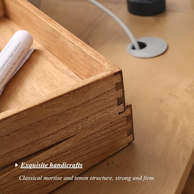 Wood Stackable Paper Trays for Office Supplies and Accessories - Desk Organizer Tray for Letter Document Magazine -Wooden Desktop File Folder Holder Shelf 2 Set Light(2CTP-LT)-DeskLoop Office