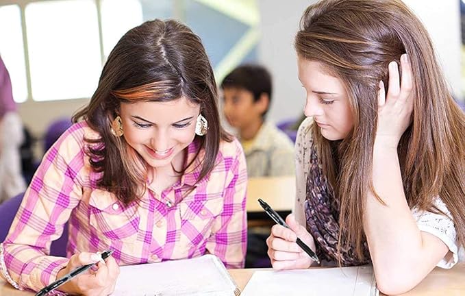 Smart Color Art 45 Pack Black Gel Pens, Retractable Medium Point Gel Ink Pens, Smooth Writing, Comfort Grip, Unisex-DeskLoop Office