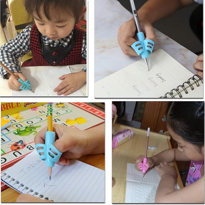 JuneLsy Pencils Grips Pencils Grips for Kids Handwriting Posture Correction Training Writing AIDS for 2-4 Year Kids toddler Preschoolers Students Children Special Needs (6PCS)