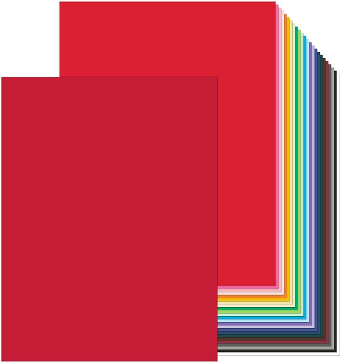Colored Cardstock 8.5 x 11 Assorted, 100 Sheets Goefun 25 Colors Colored Copy Paper, 80lb Construction Paper Color Paper for Crafts & Scrapbooking-DeskLoop Office