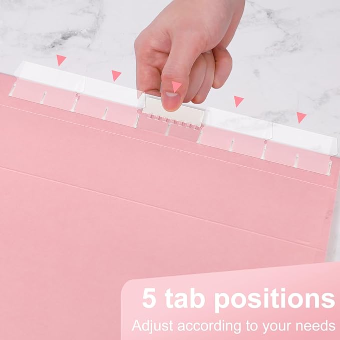 Hanging File Folders, 50 Pack Letter Size Hanging File folders with 1/5-cut Tabs, Stay Organized for Your Home and Office Bulk File, Documents and Paper, Macaron 10 Colors-DeskLoop Office