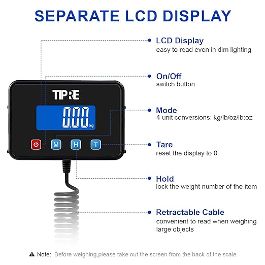 Digital Shipping Postal Scale 660lb/1oz Accuracy! Heavy Duty Postage Scale Extra-Large Capacity Stainless Industrial Scale for Small Business, Warehouse, Home, Battery&Charging Cable Included-DeskLoop Office