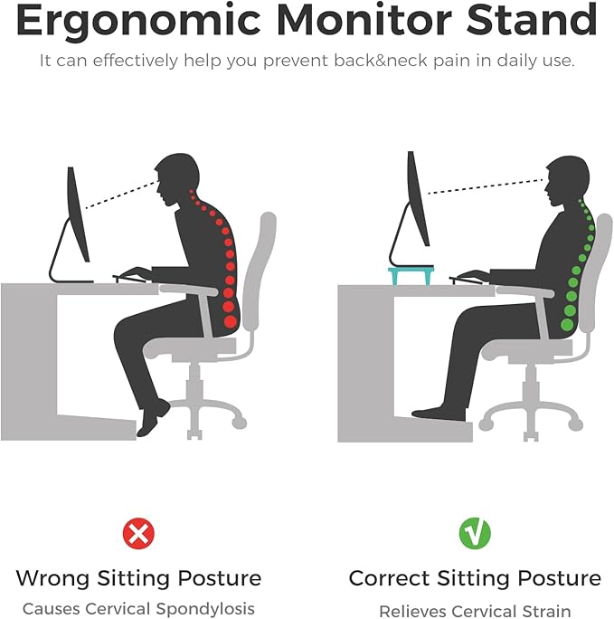 loukin Dual Monitor Stand Riser for Desk, 43.6"*8.2"*3.2" Large Computer Stand for 2 Monitors, Laptop, Printer, Length and Angle Adjustable Computer Shelf, Home Office,Max 43.6" Length(Black)-DeskLoop Office