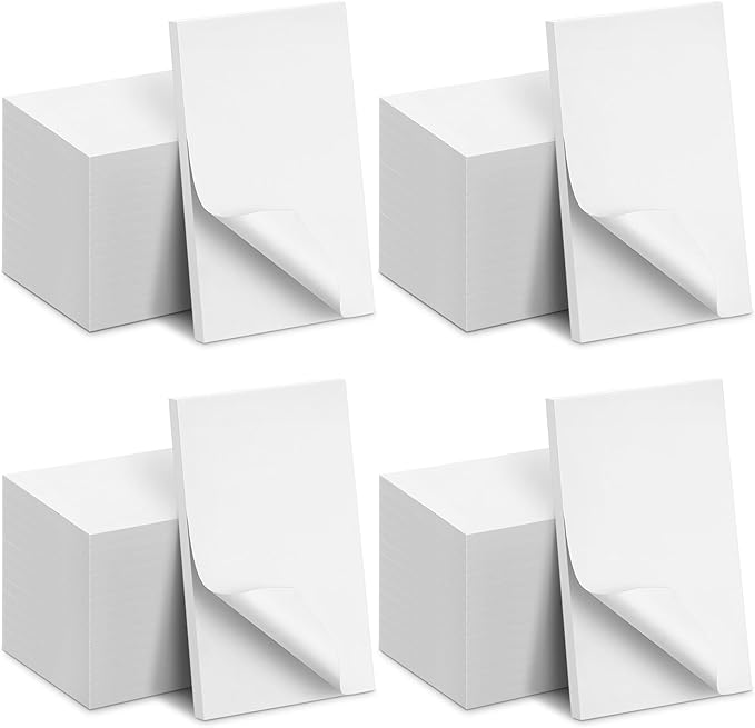 Fainne 3 x 5 Inch Paper Note Pads White Memo Pad Blank Writing Memo Scratch Paper for Waitress Waiter Book to Do Grocery List Small Notebook Restaurant Checkbook, White(90 Pack)-DeskLoop Office