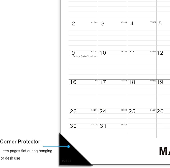 TOWWI 2025-2026 Desk Calendar, 17"x12" Desktop Monthly Calenda for Home, Office, Family with To-do List, Ruled Blocks, Corner Protectors-DeskLoop Office