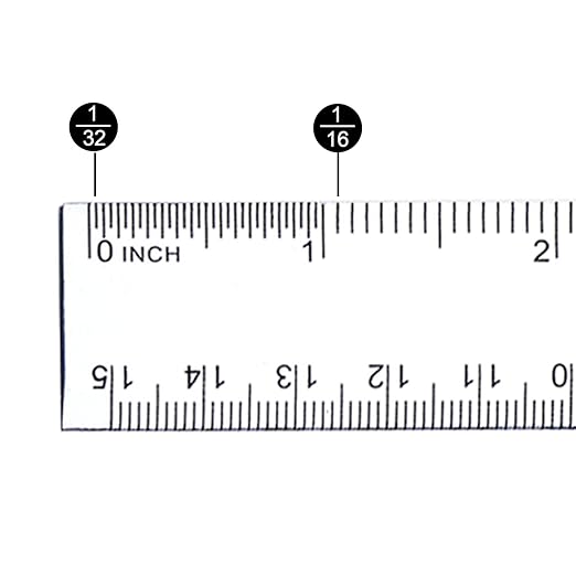 2 Pack Plastic Ruler Straight Ruler Plastic Measuring Tool for Student School Office (Clear, 6 Inch)-DeskLoop Office