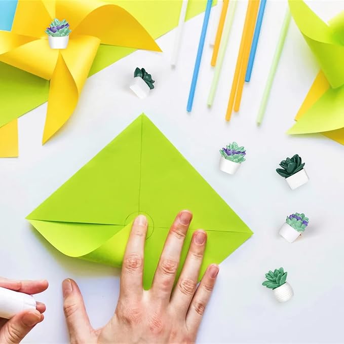 20 Pieces Cute Succulent Plants Decorative Push Pins Colorful Floret Thumbtacks for Photo Wall, Feature Wall, Whiteboard, Cork Board, Map, Bulletin Board, Office or Home (Three Assorted Styles)-DeskLoop Office