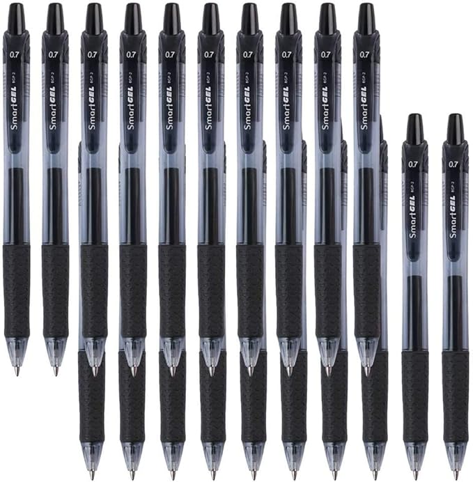 Smart Color Art 45 Pack Black Gel Pens, Retractable Medium Point Gel Ink Pens, Smooth Writing, Comfort Grip, Unisex-DeskLoop Office